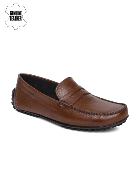 

Ruosh Men Brown Genuine Leather Driving Shoes