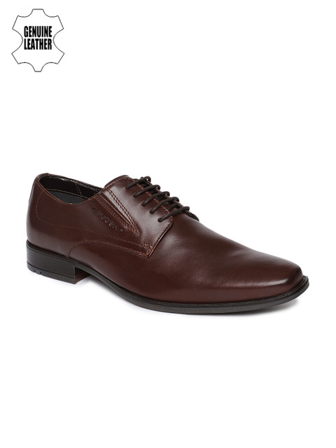 

Ruosh Men Brown Genuine Leather Formal Derbys