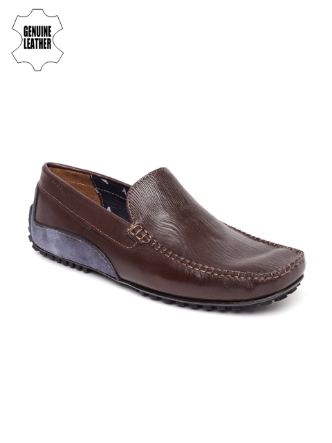 

Ruosh Men Brown Genuine Leather Driving Shoes