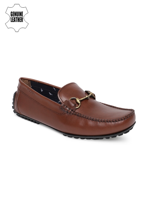 

Ruosh Men Tan Brown Genuine Leather Driving Shoes
