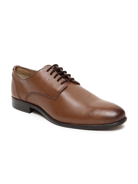 

Ruosh Men Brown Leather Formal Derbys