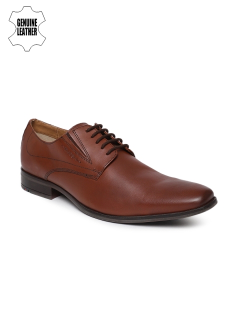 

Ruosh Men Brown Formal Leather Derbys