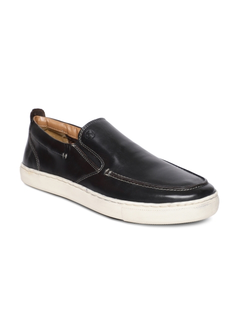 

Ruosh Men Navy Blue Slip-On Leather Sneakers