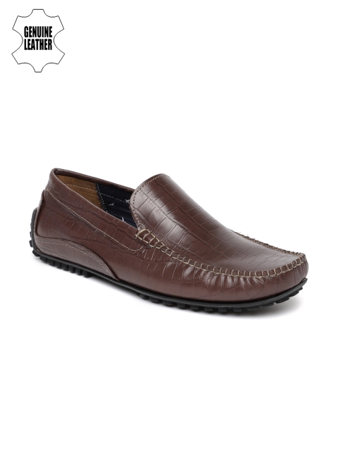 

Ruosh Men Brown Genuine Leather Driving Shoes
