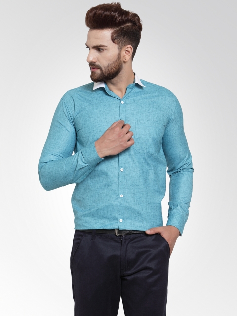 

JAINISH Men Sea Green Classic Slim Fit Solid Formal Shirt