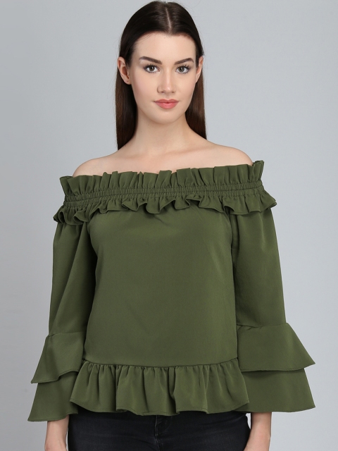 

Magzayra Women Green Solid Top