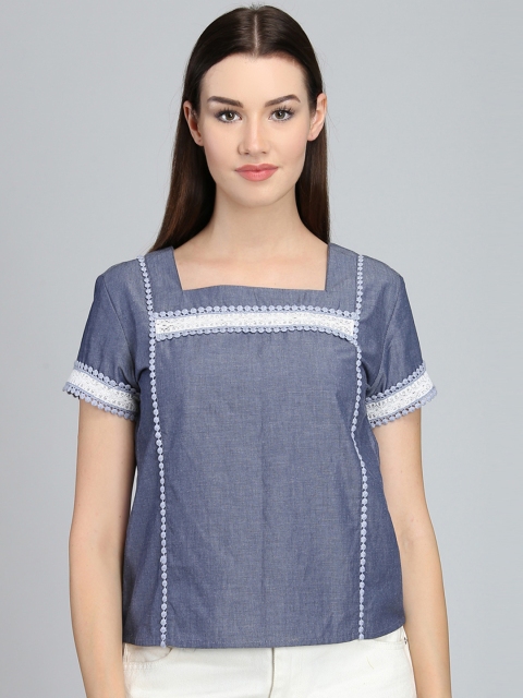 

Magzayra Women Blue Solid Top