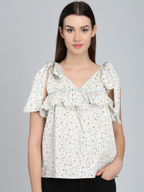 

Magzayra Women White Printed Top