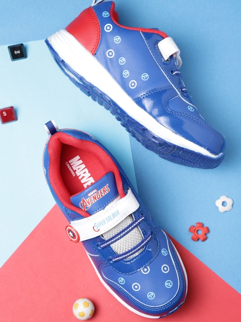 

YK Marvel Boys Blue Printed Sneakers