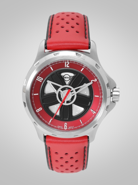 

MINI Men Red & Black Analogue Swiss Watch 161101