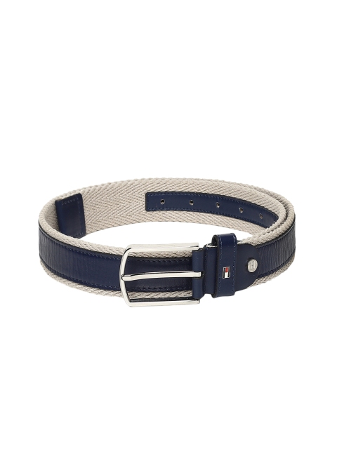 

Tommy Hilfiger Men Blue & Beige Solid Belt