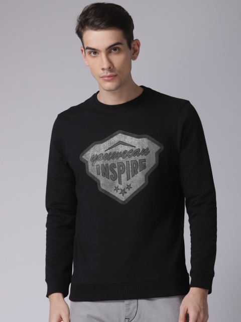 

YWC Men Black Printed Sweatshirt