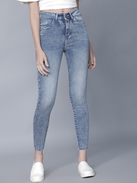 

Tokyo Talkies Women Blue Super Skinny Fit High-Rise Clean Look Stretchable Jeans