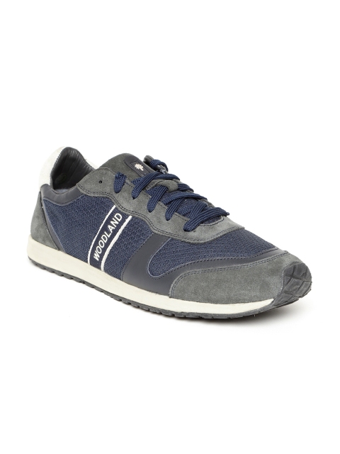 

Woodland Men Navy Blue Suede Sneakers