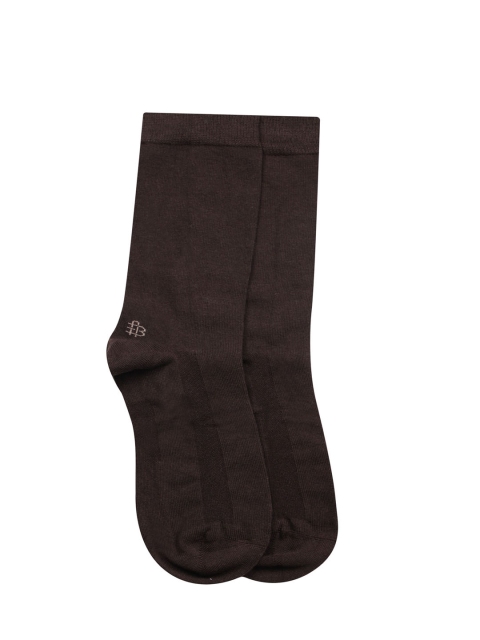 

Bonjour Men Brown Solid Above Ankle-Length Socks