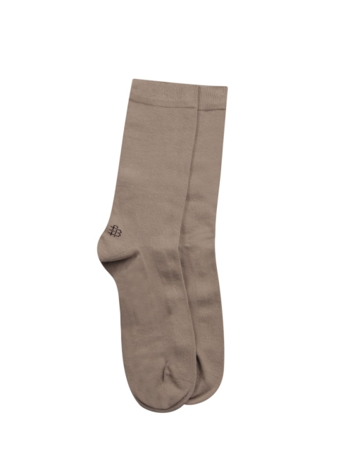 

Bonjour Men Beige Solid Above Ankle-Length Socks