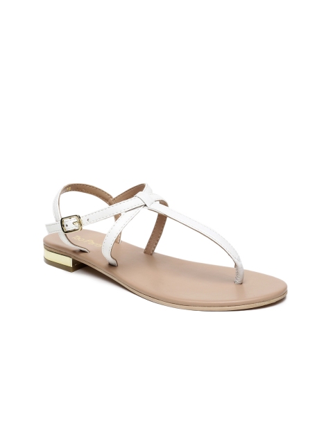 

Tao Paris Women Off-White Solid T-Strap Flats