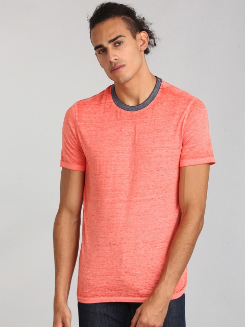 

GAP Men Orange Burnout Short Sleeve Crewneck T-Shirt