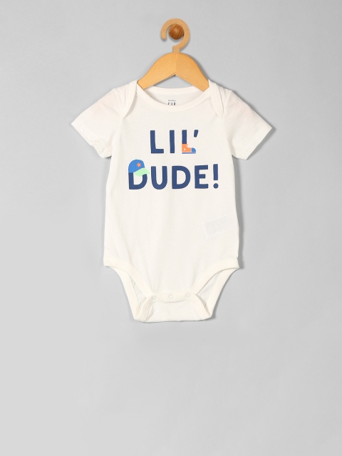 

GAP Baby Boys White Graphic Bodysuit