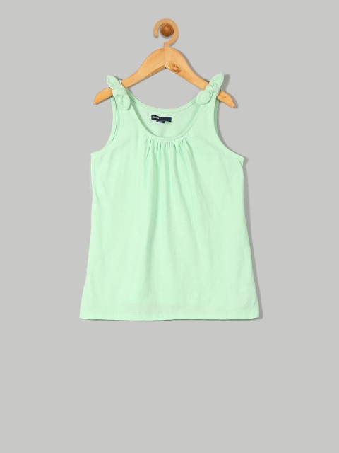 

GAP Girls Green Bow Shirred Top