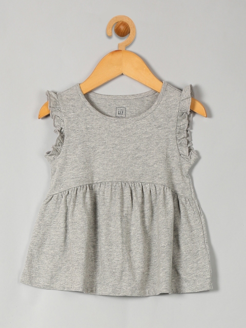 

GAP Girls Flutter Peplum Top, Grey