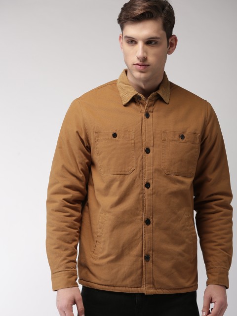 

FOREVER 21 Men Camel Brown Solid Tailored Jacket