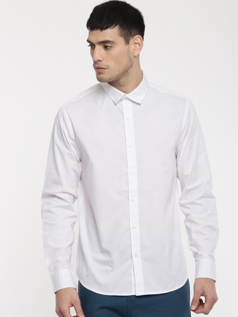 

FOREVER 21 Men White Regular Fit Solid Casual Shirt