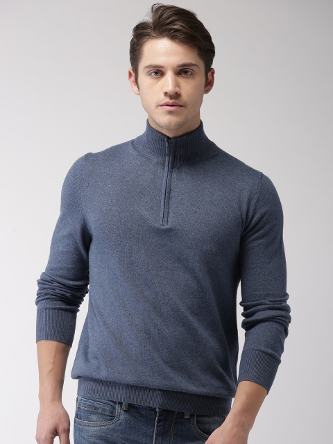 

Celio Men Blue Solid Pullover Sweater