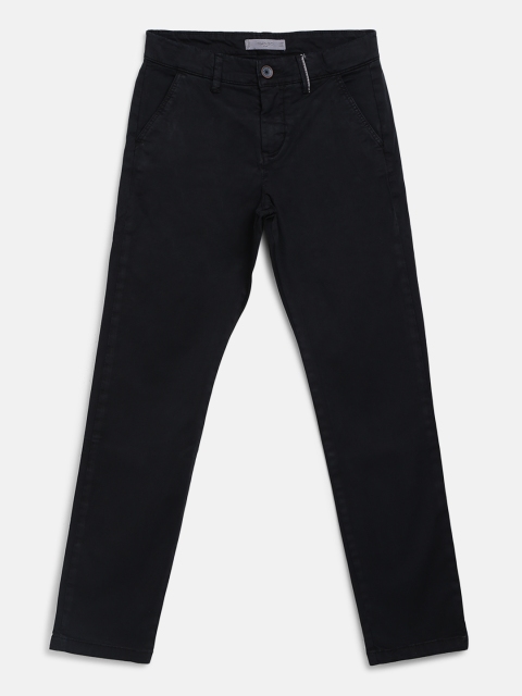 

Mango Kids Boys Black Regular Fit Solid Chinos