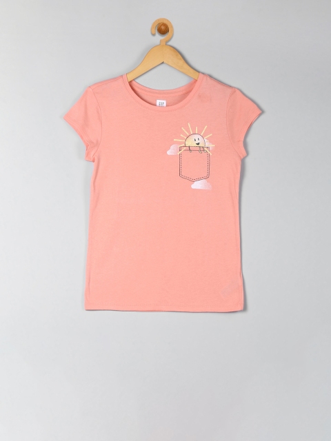 

GAP Girls Pink Graphic Short Sleeve T-shirt