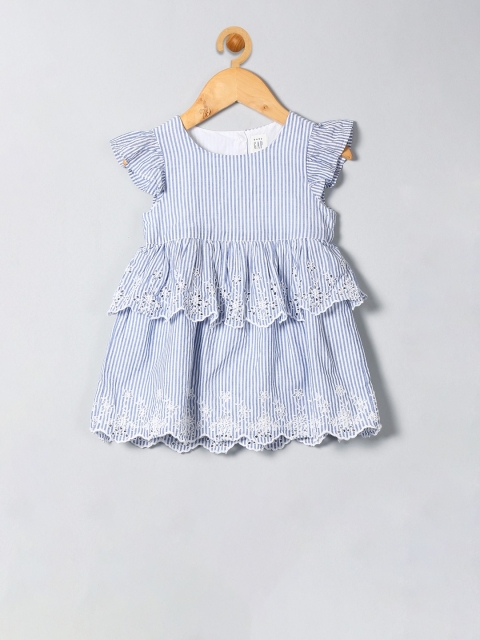 

GAP Girls Blue Stripe Flutter Dress