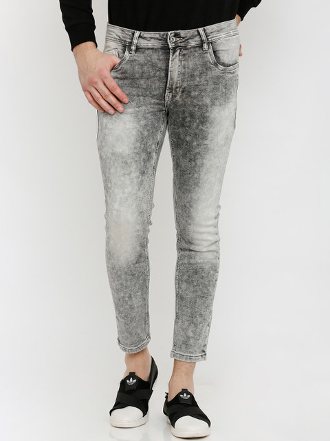 

Rex Straut Jeans Men Grey Slim Fit High-Rise Clean Look Stretchable Jeans