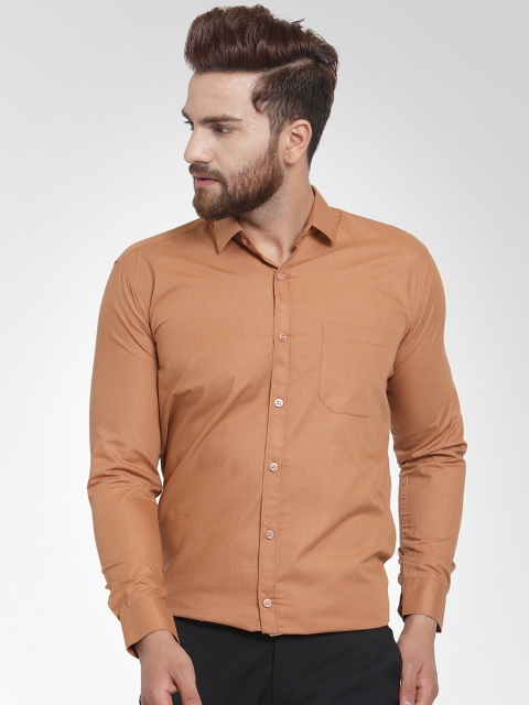 

JAINISH Men Brown Classic Slim Fit Solid Formal Shirt