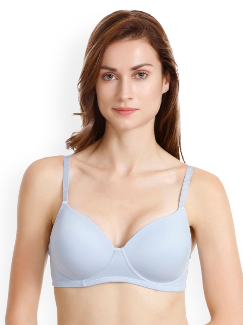 

Zivame Blue Solid Non-Wired Lightly Padded T-shirt Bra ZI0101Y0X2CBLUE