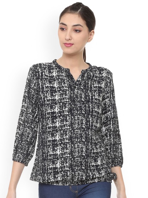 

People Women Black Printed A-Line Top
