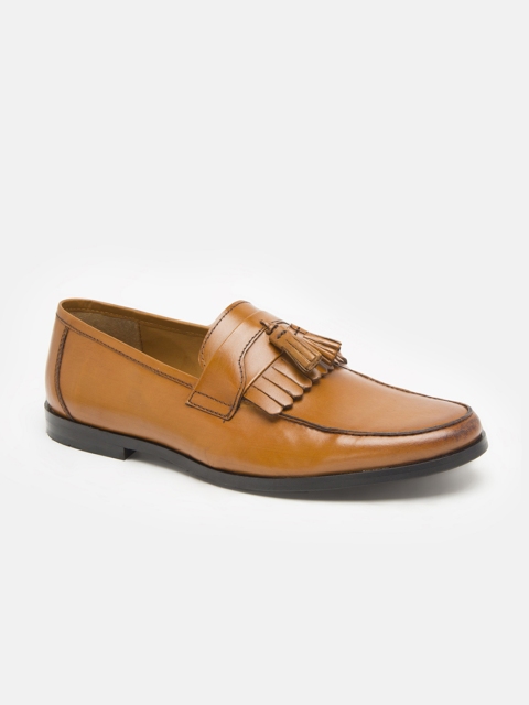 

HATS OFF ACCESSORIES Men Tan Brown Leather Formal Loafers