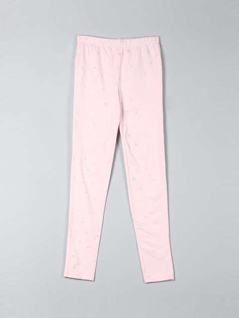 

GAP Girls Pink Printed Leggings In Soft Terry