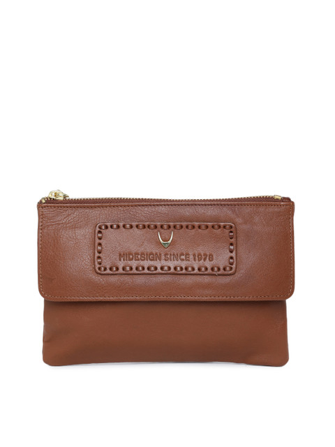 

Hidesign Women Brown Leather Solid Clutch