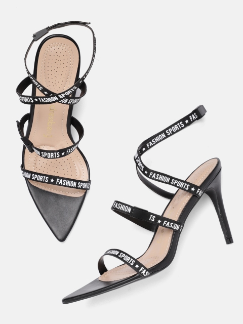 

DressBerry Women Black Printed Stiletto Sandals