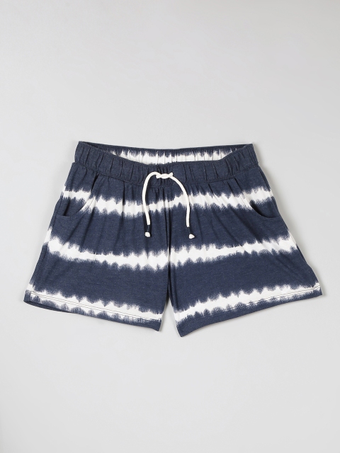 

GAP Girls Tie Dye Drapey Shorts, Navy blue