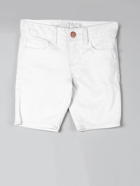 

GAP Girls 1969 Stain Resistant Denim Bermuda Shorts, White