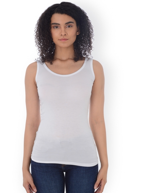 

Da Intimo Women White Solid Camisole DI1042