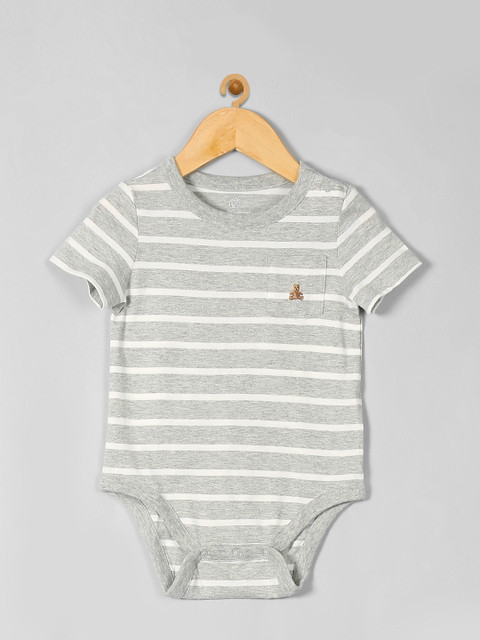 

GAP Girls Grey Striped Bodysuit