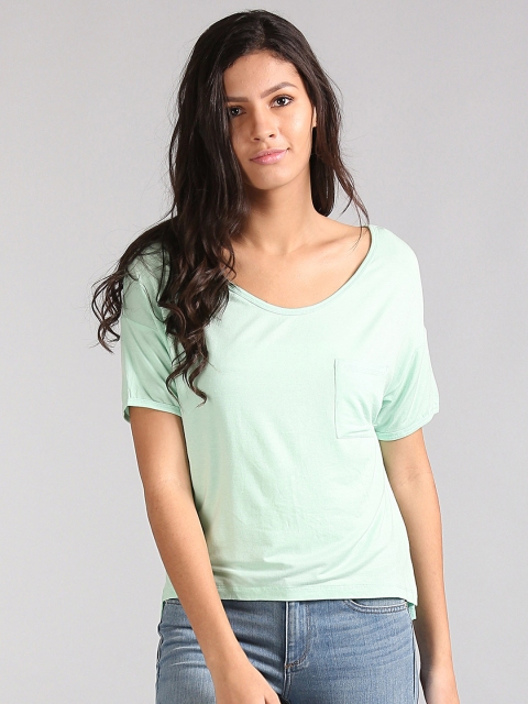 

GAP Women Green Modal Mix And Match Pocket Tee