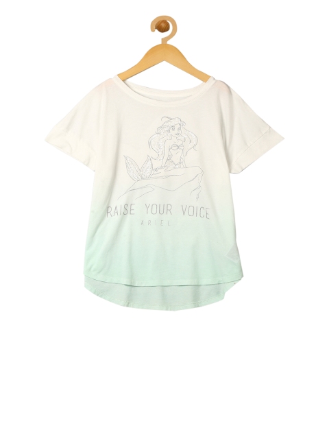 

GAP Girls Blue Disney Embellished Hi-Lo Tee, Off white