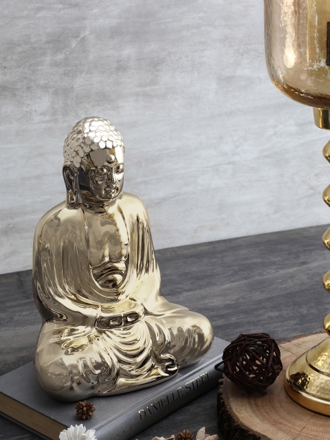 

Pure Home and Living Gold-Toned Meditating Buddha Statuette