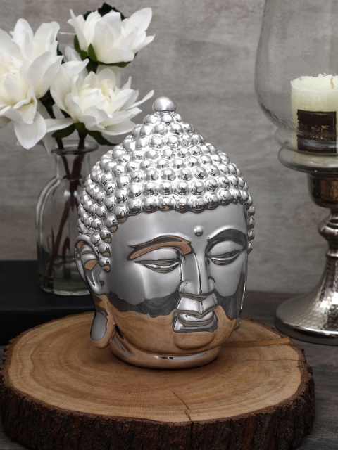 

Pure Home and Living Silver-Toned Buddha Showpiece