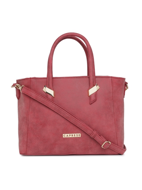 

Caprese Red Solid Handheld Bag