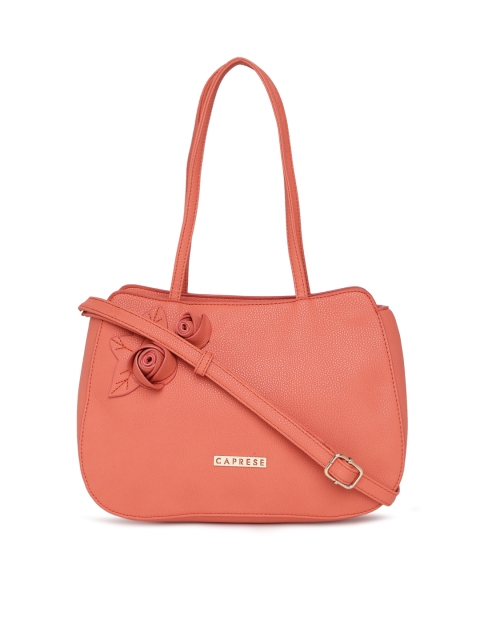 

Caprese Peach-Coloured Solid Shoulder Bag