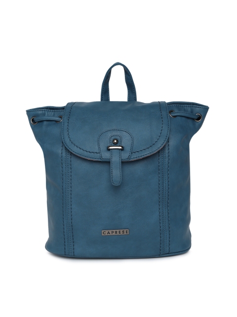 

Caprese Women Navy Blue Solid Backpack